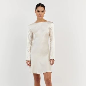 Charli Pearl Satin Slip Mini Dress NWT